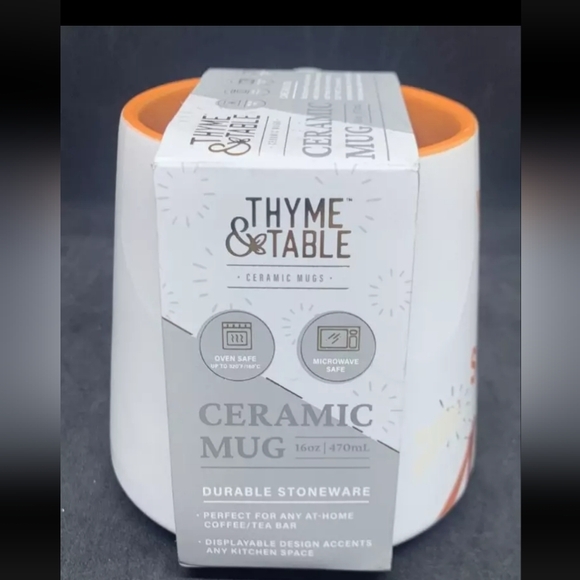 🆕Thyme & Table You're Doing Great Sweetie Orange & White Stoneware Ceramic Mug - Picture 2 of 6